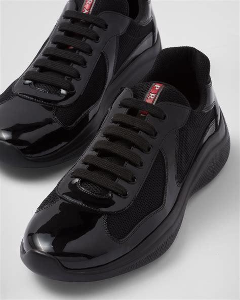 prada america's cup xl leather sneakers|prada america's cup low top black mesh.